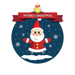 christmas card with snowman