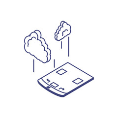 designer tablet technology with clouds computing