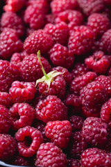 Texture background ripe pink raspberry berry