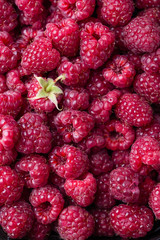 Texture background ripe pink raspberry berry