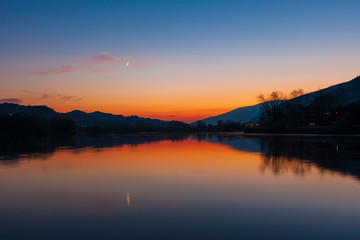 Fototapeta premium Lakes of Revine in Italy