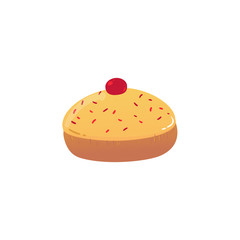 Cupcake shaped inflatable ring mattress for swimming safety in pool or sea