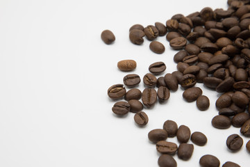 coffee beans isolated on white background