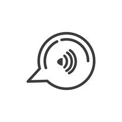 speech bubble with wifi connection