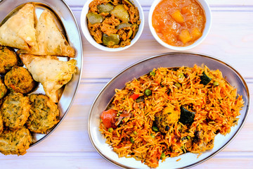 Indian Style Vegetable Biryani Meal