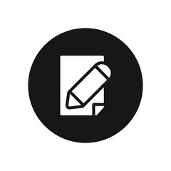 Paper, pencil vector icon, simple sign for web site and mobile app.