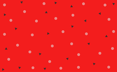 Cute or kawaii colorful abstract background, many circles and triangles shape, for your design.