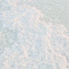 Salt on the coast of the Dead Sea