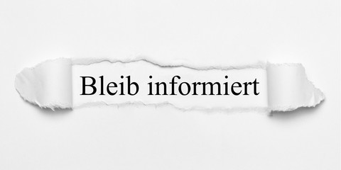 Bleib informiert