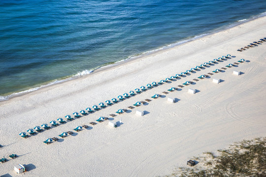 Aerial View of Beach in Orange Beach, Alabama while on vacation