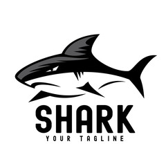 Side view shark logo design inspiration