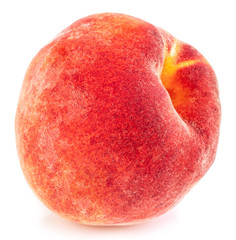 Peach isolated on white background. With clipping path