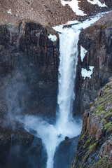 Waterfall on the Hikikal River, Putorana Plateau. Russia