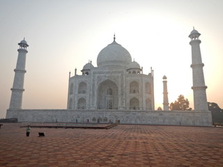 Taj Mahal in the morning. Without people is the best time.