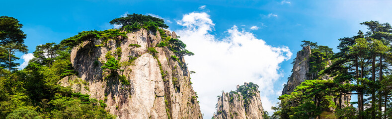 Landscape of Mount Huangshan (Yellow Mountains). UNESCO World Heritage Site. Located in Huangshan, Anhui, China.