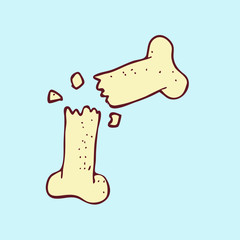 digitally drawn illustration fracture design. hand drawing style