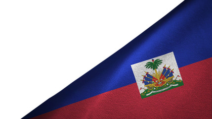 Haiti flag right side with blank copy space