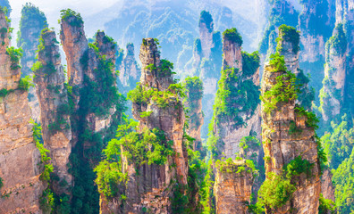 Landscape of Zhangjiajie. Taken from Old House Field. Located in Wulingyuan Scenic and Historic...