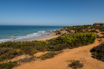 Roche coves in Conil de la Frontera, Cadiz, Spain