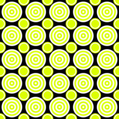 Seamless geometric circle pattern background design - colored vector graphic