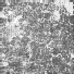 Abstract halftone texture. Chaotic background of black dots on white