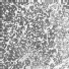 Abstract halftone texture. Chaotic background of black dots on white