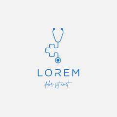 Cross Medical Logo Design vector isolated icon