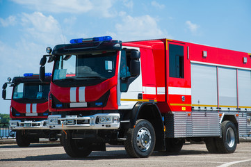 Truck firefighter automobiles