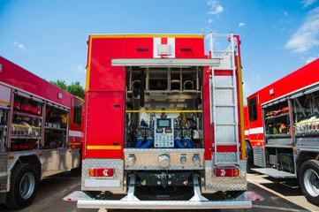 Foto op Canvas Rescue fire truck equipment © SGr
