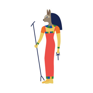 The goddess of Egypt, Bast with the head of a cat.