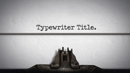 Typewriter Title