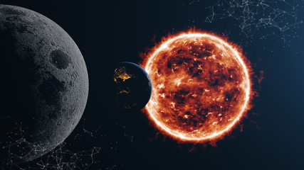 Moon Earth Sun Plexus Background 1