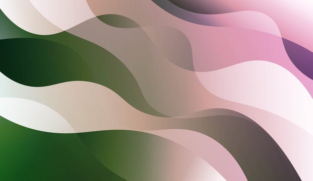 Abstract Waves. Futuristic Technology Style Background. For Elegant Pattern Cover Book. Vector Illustration with Color Gradient