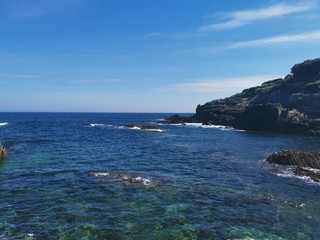Mar Cantábrico desde el puerto de Tapia de Casariego (Asturias)
