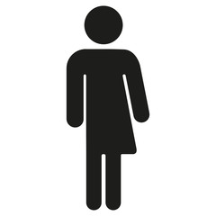 Black unisex icon isolated on white background - obrazy, fototapety, plakaty