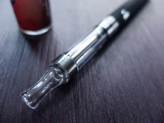 Fototapeta premium Close-up of e-cigarette, selective focus