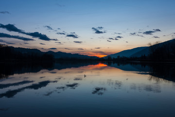Lakes of Revine in Italy