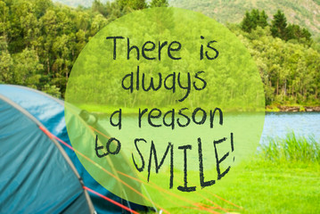 Lake Camping, Quote Always Reason To Smile