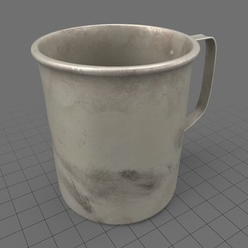 Old metal cup