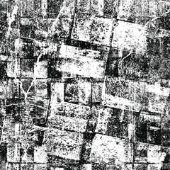 Naklejka na ściany i meble Grunge background texture black and white. Pattern of scratches, chips