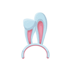 Surpised rabbit ear headdress - cartoon drawing of blue and pink photo filter for Easter