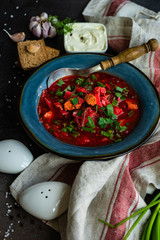 Ukrainian beetroot soup borscht