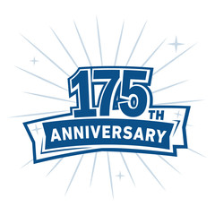 175 years anniversary celebration logo design template. Vector and illustration.