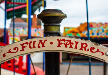 Vintage photograph of Fun Fair Sign