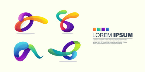 awesome abstract gradient logo design