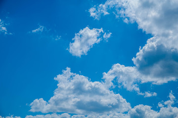 Clouds near sunset before rain blue sky