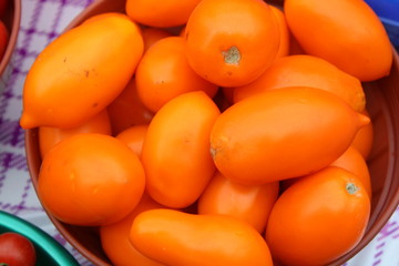 fresh orange yellow tomatoes