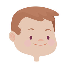 Happy kid smiling face cartoons