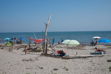 Lido di Dante, August 06, 2019 : View of Lido di Dante beach