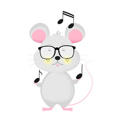 Animal symbol of 2020. Vector illustration